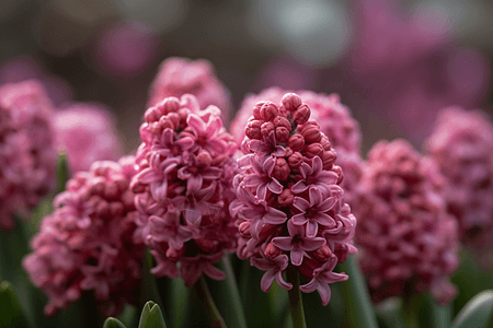 风信子花丛图片