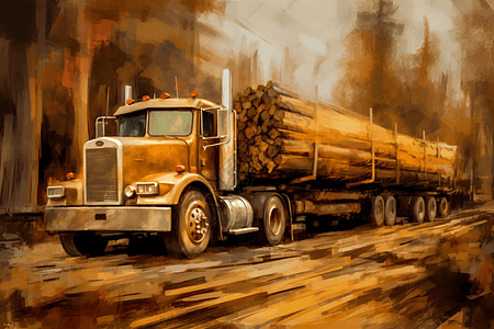 木材运输图片