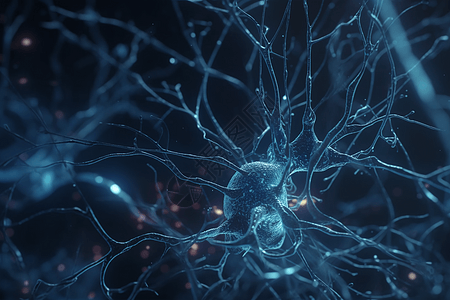 基因树神经元传输的透视图背景