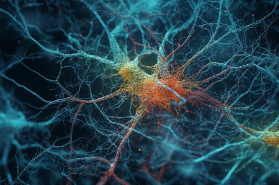 微观世界中的神经元细胞图片