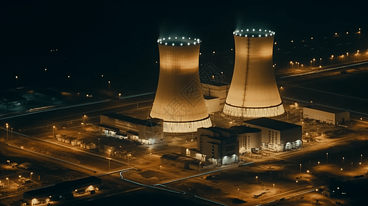 核电厂鸟瞰图图片