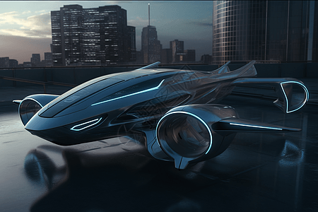 未来科技飞行汽车图片