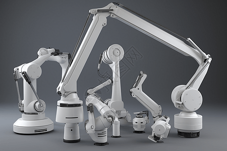 工业机器臂金属机器臂组件背景