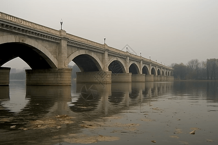 河流上的大桥梁图片
