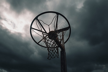 篮球架的照片图片