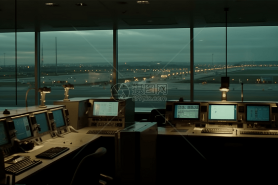 机场的空中交通管制图片