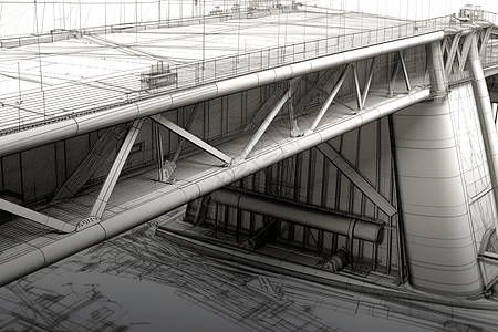 桥梁结构的图纸图片