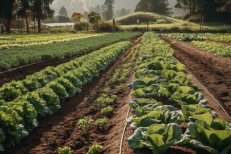 蔬菜农场有机农场的农产品背景