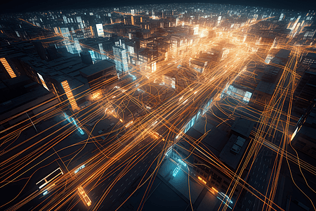 科技感交通线路可视化图片