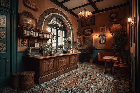 复古又古典的咖啡馆图片