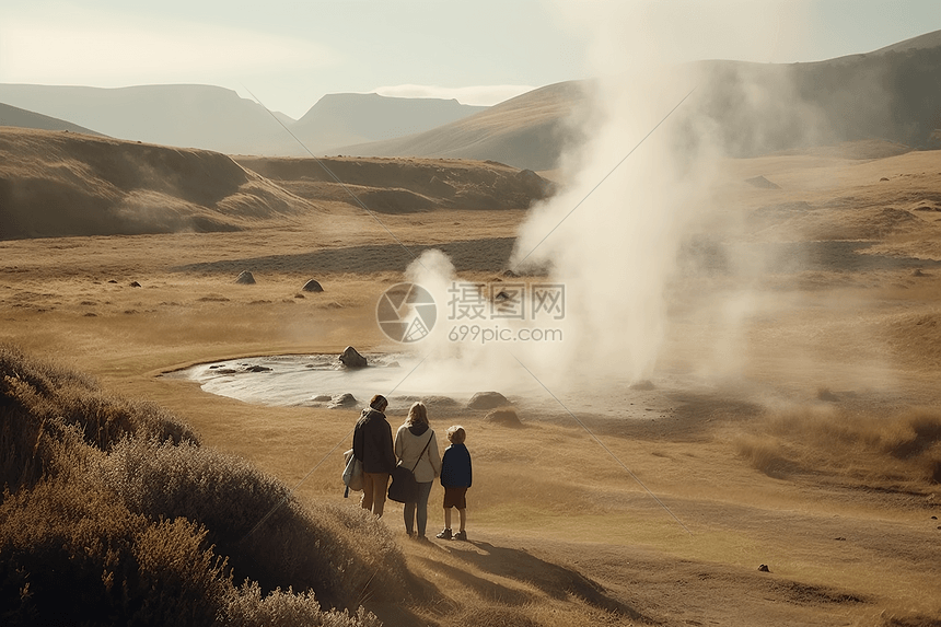 大自然的地热地貌图片