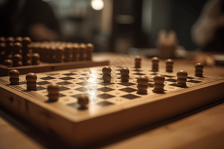 ins摆件棋盘特写背景