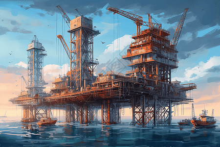 海上石油工业图片