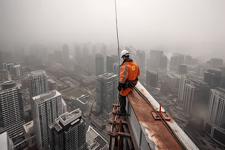 高空中的工人图片