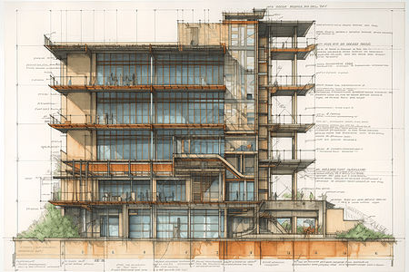 设计感的建筑图纸图片