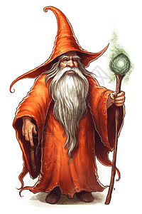 拿拐杖的巫师背景图片