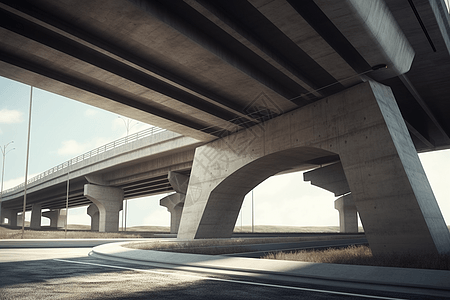 新建的高速公路立交桥图片