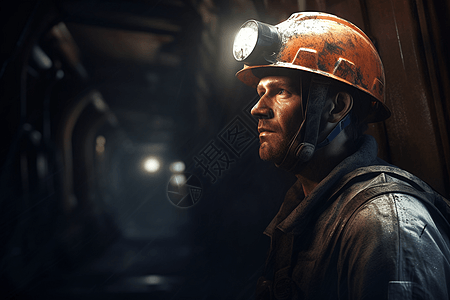 矿山工作的工人; 视角: 侧视图; 背景: 矿山隧道; 风格: ; 渲染和照明: 自然光影。，全高清图片