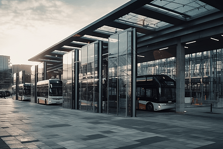 新能源公共汽车总站图片