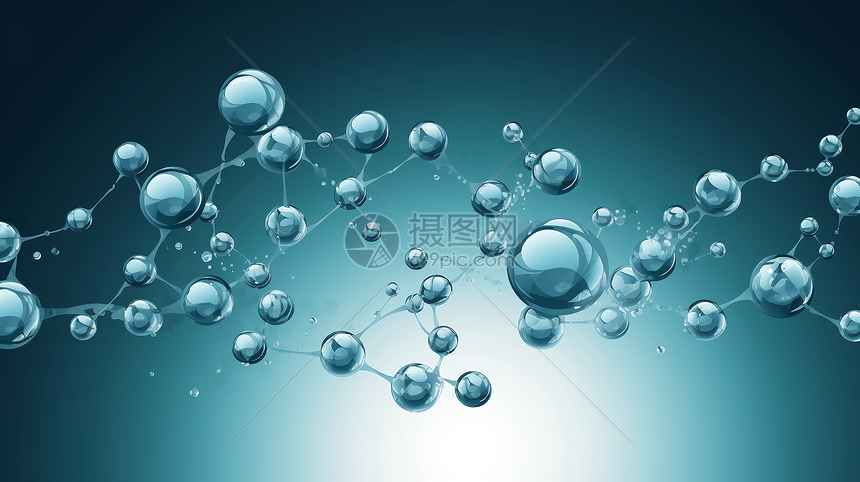 科学分子结构图图片