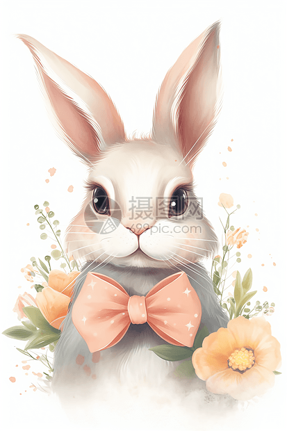 一只可爱的兔子图片