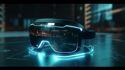VR眼镜上的虚拟屏幕图片
