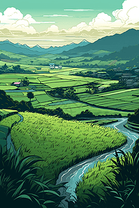 稻田农作物图片