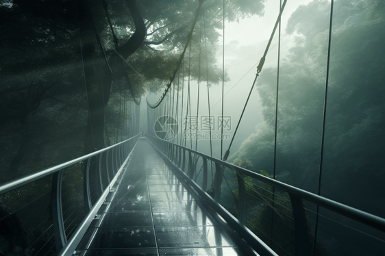 玻璃吊桥背景图片