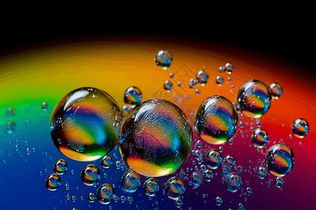 圆形透明肥皂泡背景图片