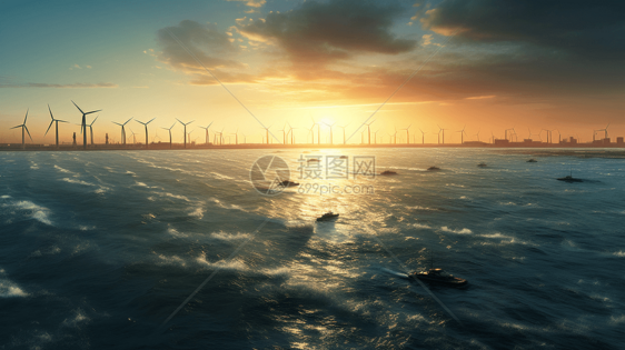 大气海上风电场图片