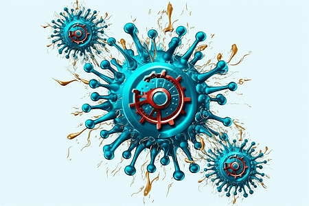 病毒3D模型概念图图片