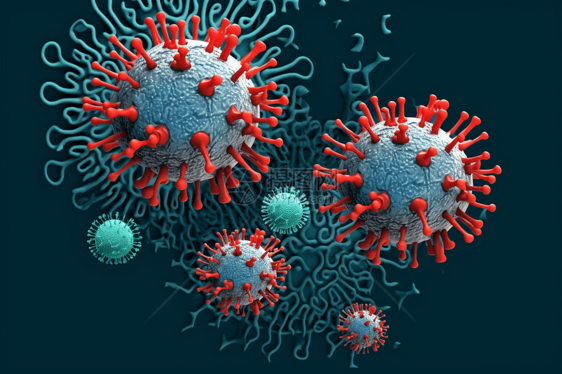 病毒3D模型渲染图概念图图片