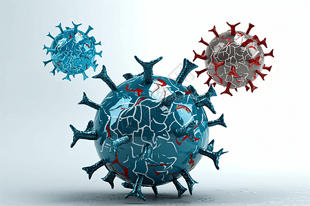 病毒3D模型概念图图片