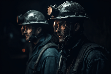 煤矿工人在地下图片