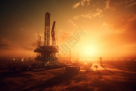 日出时是石油设备图片