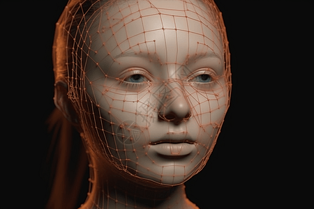 人脸网状人脸3D模型设计图片