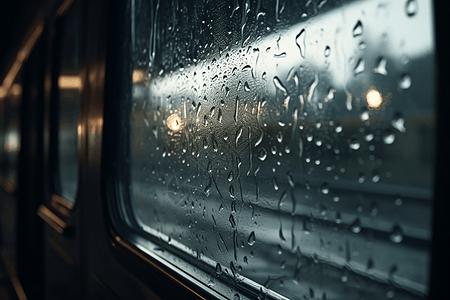 雨后的车窗背景图片