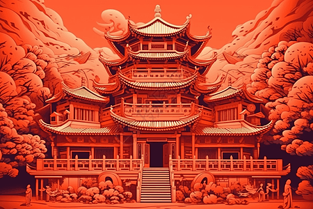 雄伟的金山寺图片