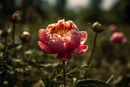 色彩鲜艳的牡丹花图片