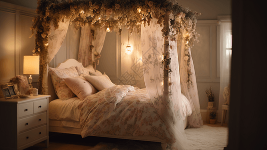 浪漫的童话卧室图片
