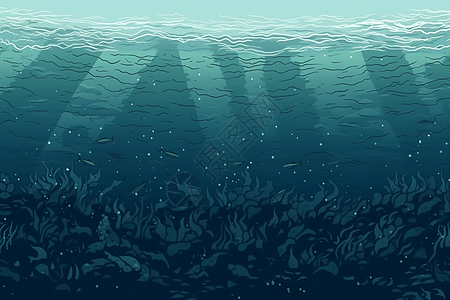 虚拟海洋插图图片