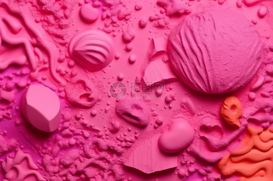 海绵纹理粉色背景图片
