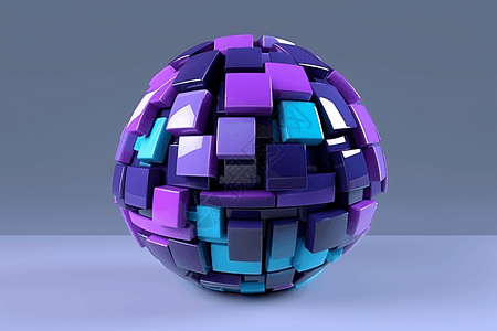 球体抽象插图3d渲染图片