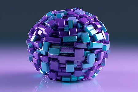 抽象的球体插图3d渲染图片