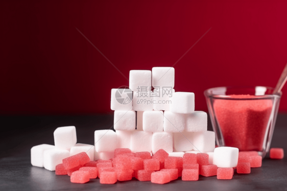 白色方糖成分红色图片