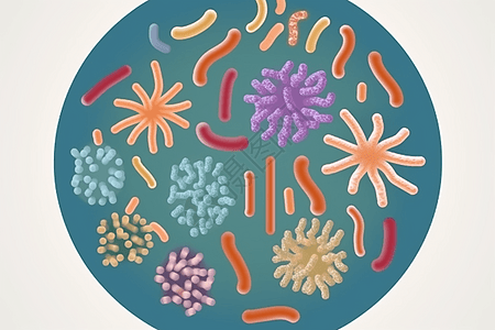 3d双歧杆菌设计图背景图片