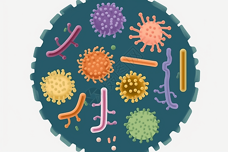 3d双歧杆菌图背景图片