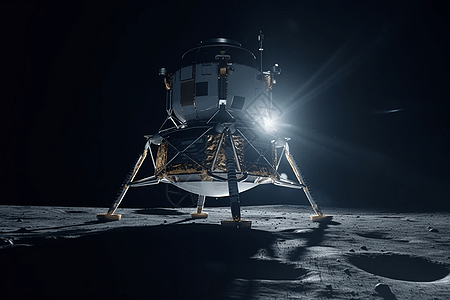 发射的登月舱背景图片
