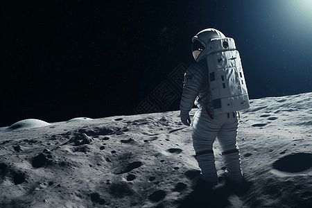 宇航员在月球行走图片