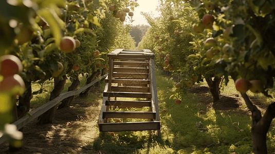苹果园的收获季图片